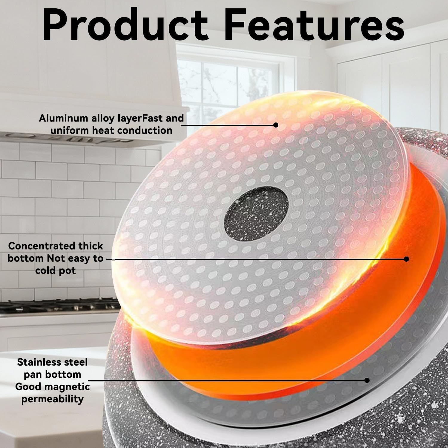 Tissting Nonstick Crepe Pan 10inch - Aluminum Alloy Egg Frying Pan with Medical Stone Coating, Pancake Skillet for Omelette, Tortillas, Breakfast - Dishwasher Safe & Induction Compatible