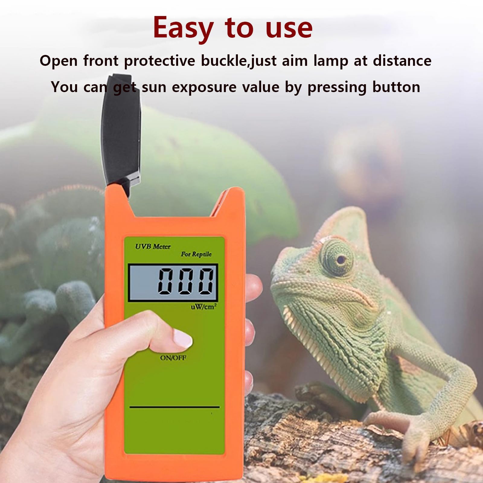 Medidor de lámpara solar para reptiles con pantalla digital para monitoreo UVB y mejora de vitalidad