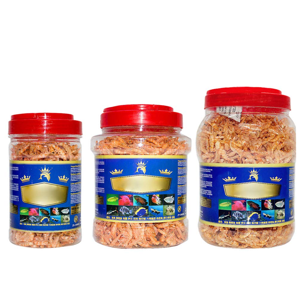 ljhnba Aquarium Fish Foods Freeze Dried Shrimp Healthy Cichlid for Feeding for Arowana Dried Foo Dried Shrimp Fish Food
