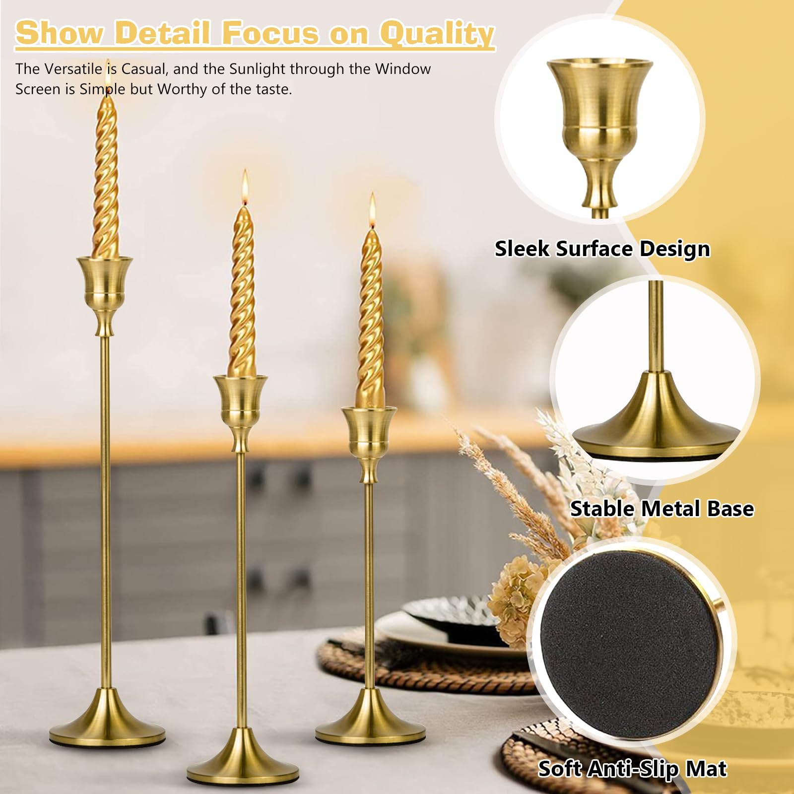 Retro Bougeoirs Chandelier Blanc - Decorative Champetre Bougeoirs En Métal Pour Centre De Table à Manger Cheminée Noel Fête Mariage Bapteme Paques | Leroy Merlin