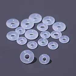 50 Peças De Anéis Silicone Para Piercings, Discos Estabilizadores Transparentes, Cicatrização Que Não Puxam, Adesivos Suporte Lóbulos Orelha 4 A 8 Mm (4 Mm)