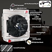 Vista 3 de CU251 Radiador de aluminio de 4 filas para Ford Falcon Mustang Comet Ranchero 1960-1966, para Mercury Comet 1961-1965, para Mustang V8 1965-1966