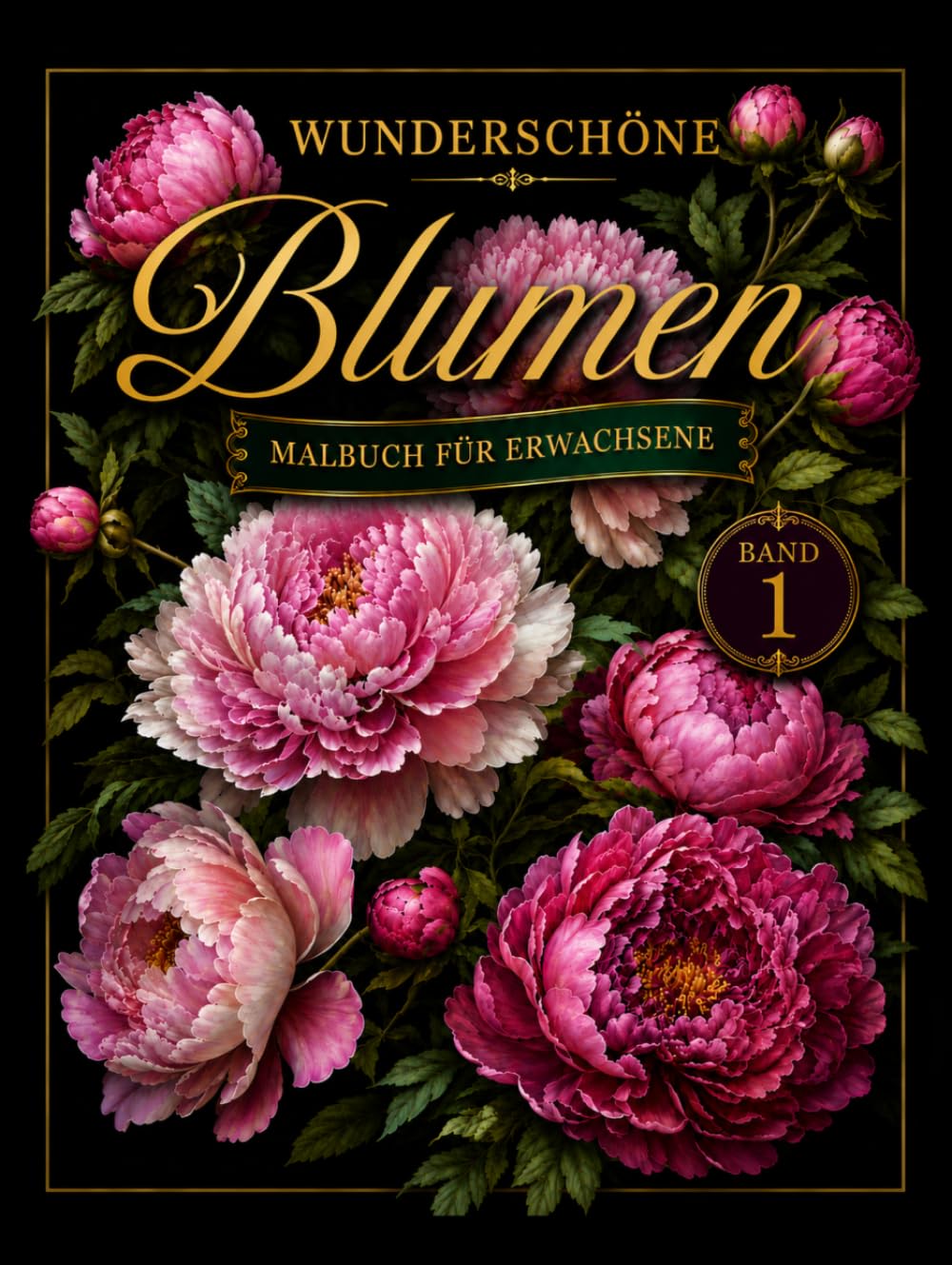 Wunderschöne Blumen Malbuch: Malbuch für Erwachsene – Entspannendes Ausmalbuch mit Blumenmotiven zur Achtsamkeit, Stressabbau und Kreativität