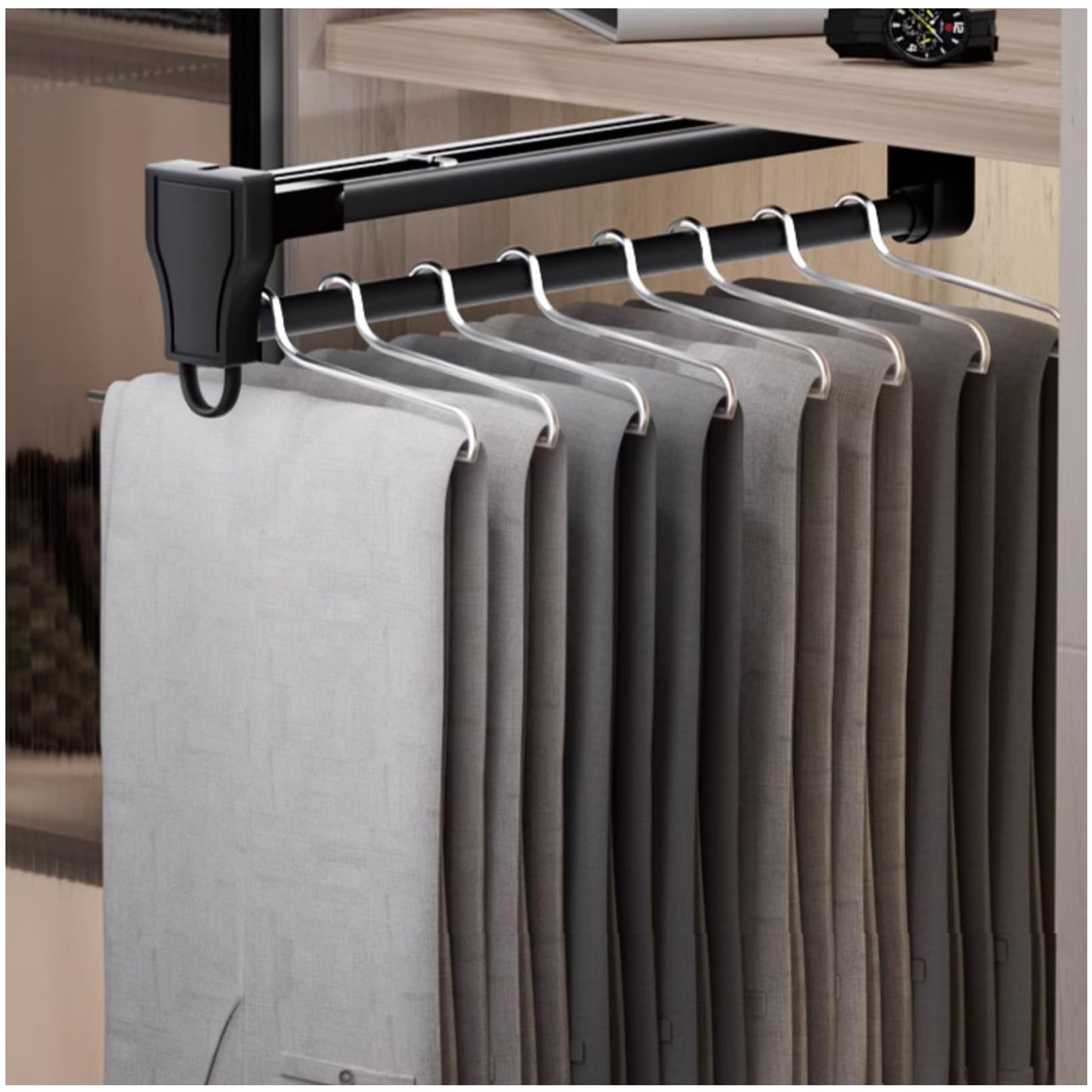 Rail de vêtements de garde-robe en acier haut de gamme 16"