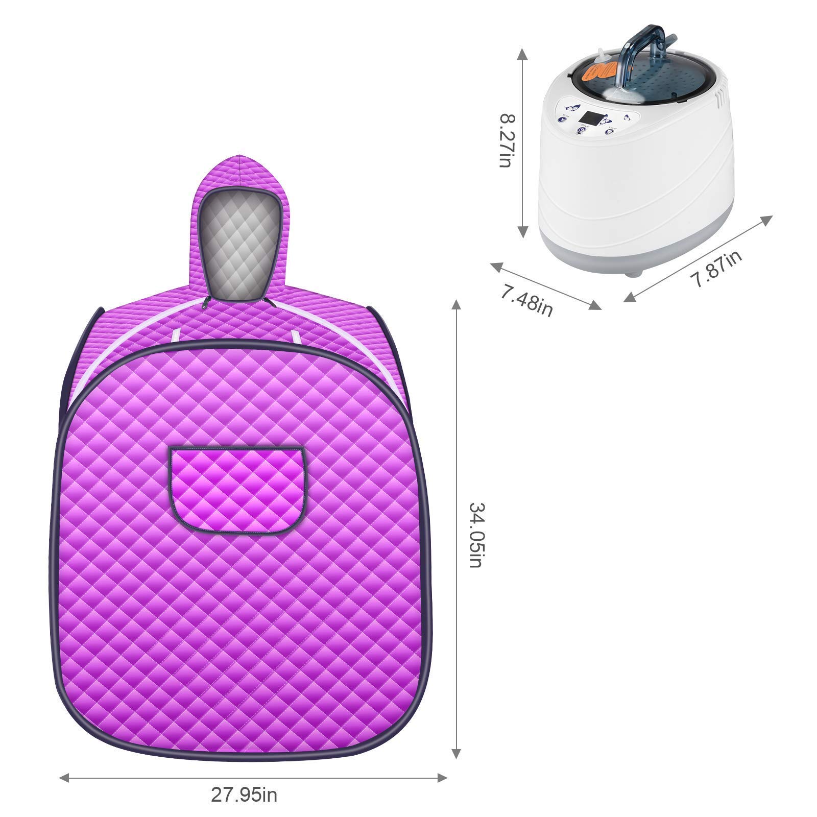 Amazon.co.jp: ポータブルスチームサウナスパセット、折りたたみ