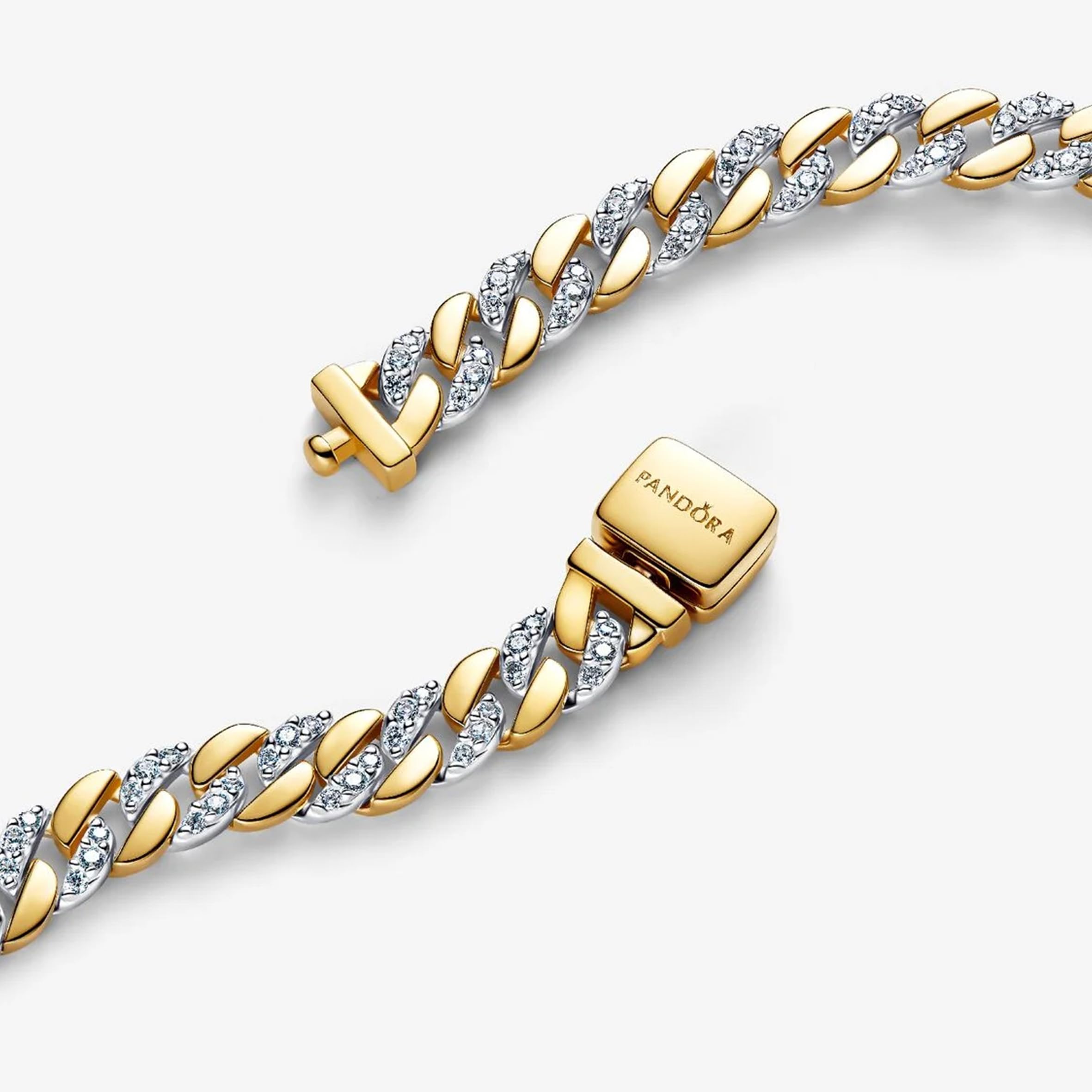 PANDORA Damenarmband Zweifarbig Pavé 564229C01