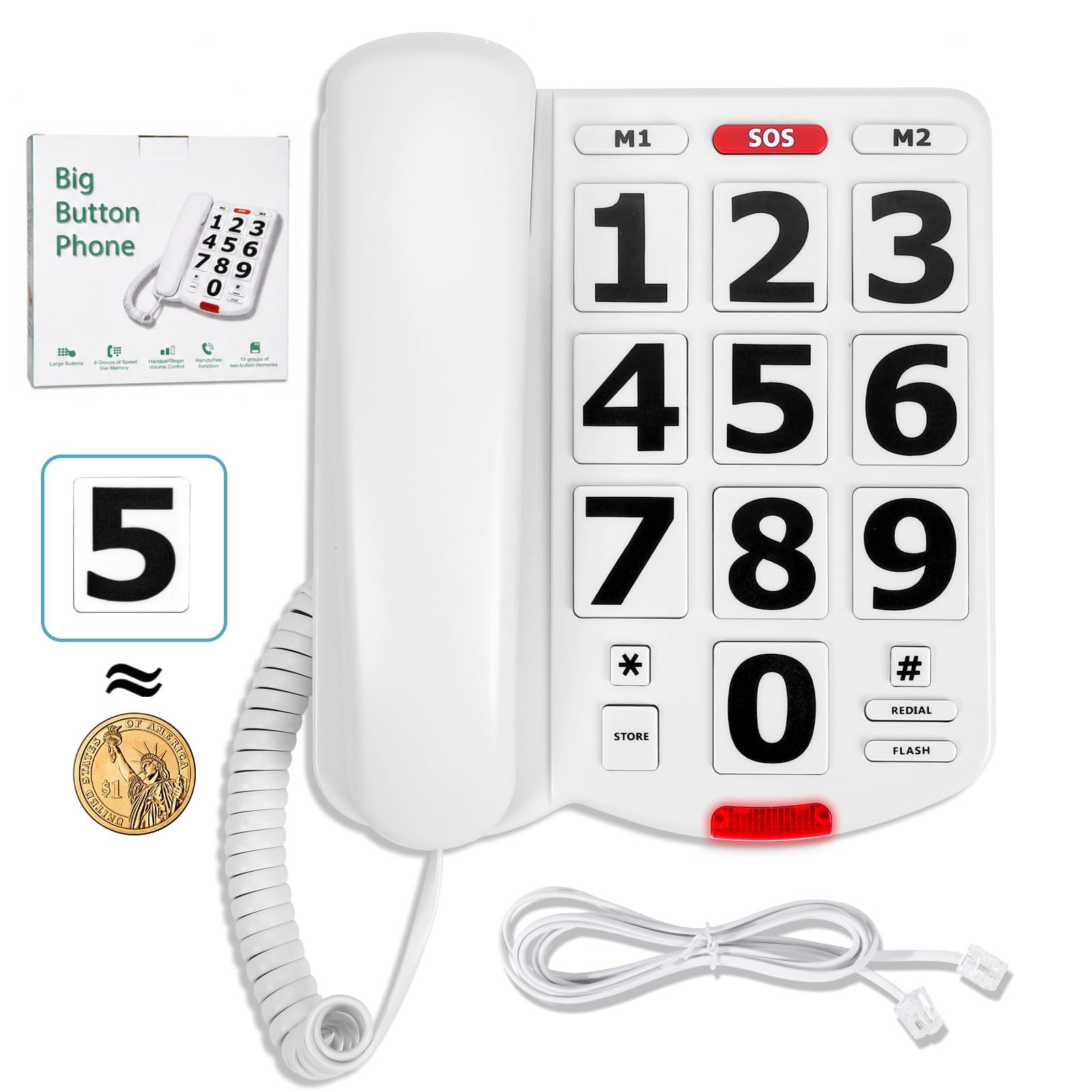 ZAMQIU Large Number Phone