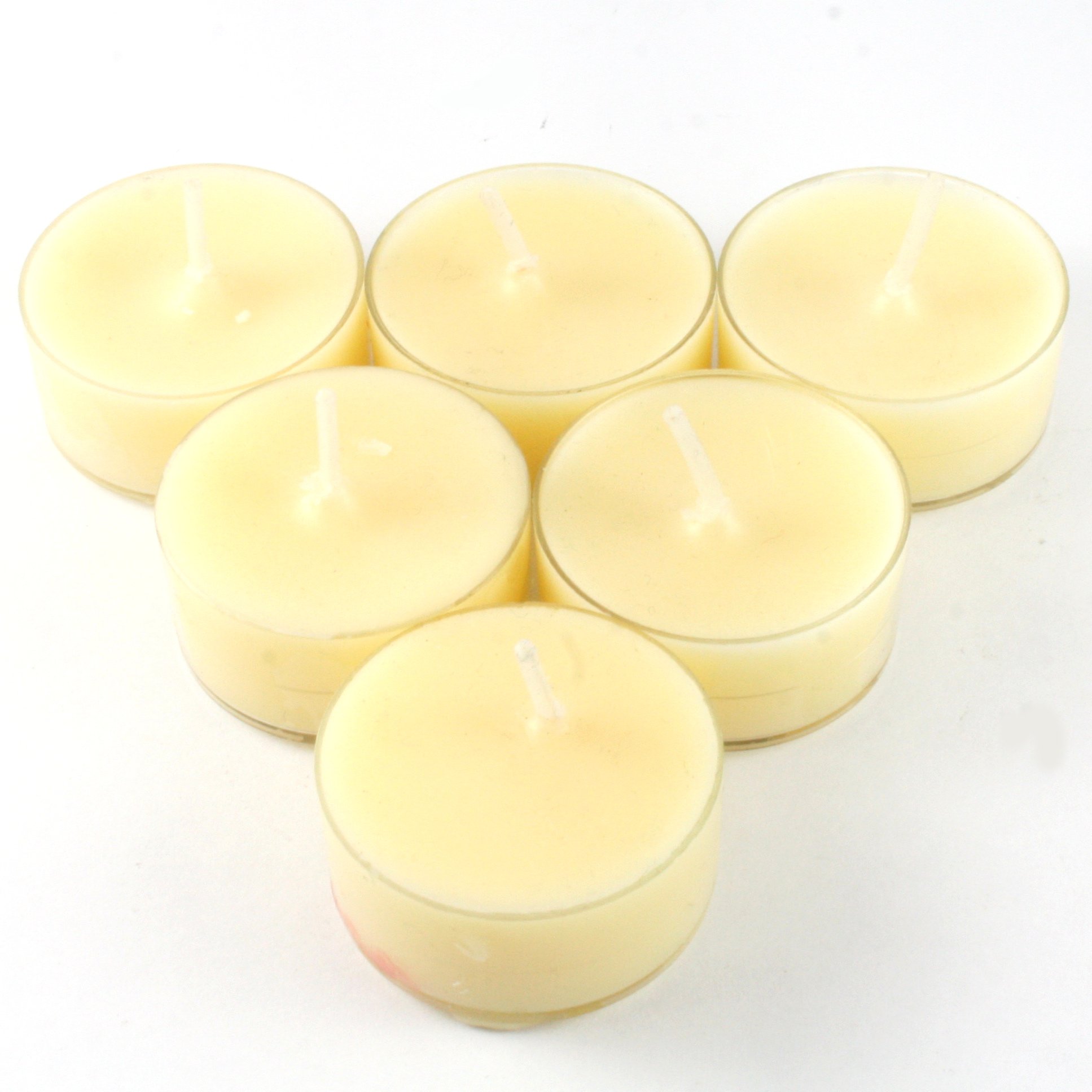 Handmade Premium Quality Highly Scented 6 Tea Light Candles (Luscious Vanilla Scent)