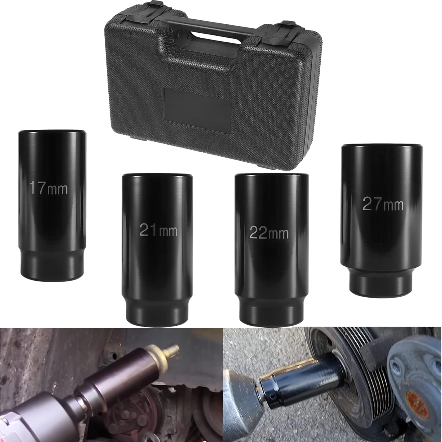 4 Pack Crank Bolt Socket Set, Harmonic Balancer Socket Set