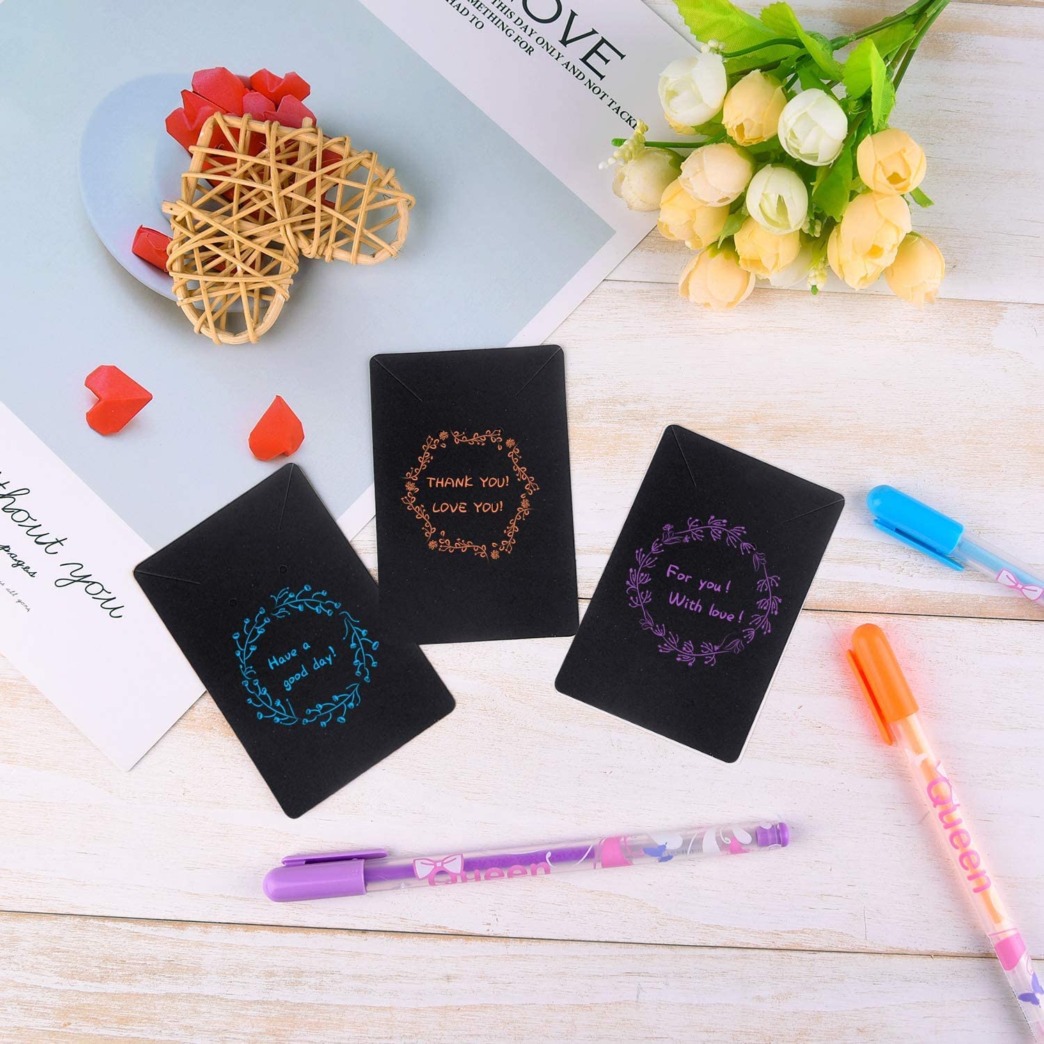 Packaging écologique Bijou Lot De 50 Cartes Présentoirs à Bijoux