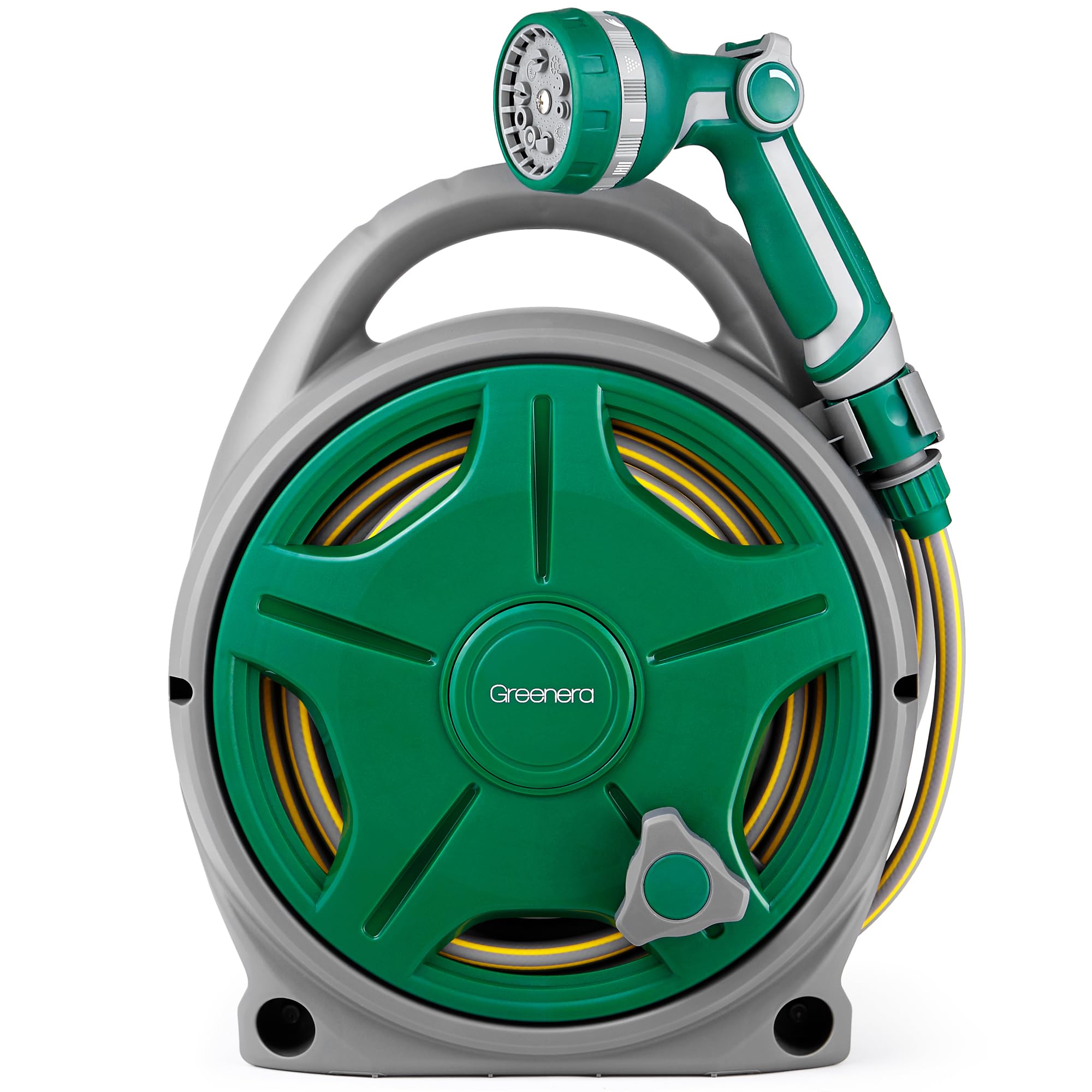 Vivo 20M Garden Hose Reel Compact Portable Adjustable Spray Gun Nozzles Retractable from B&Q