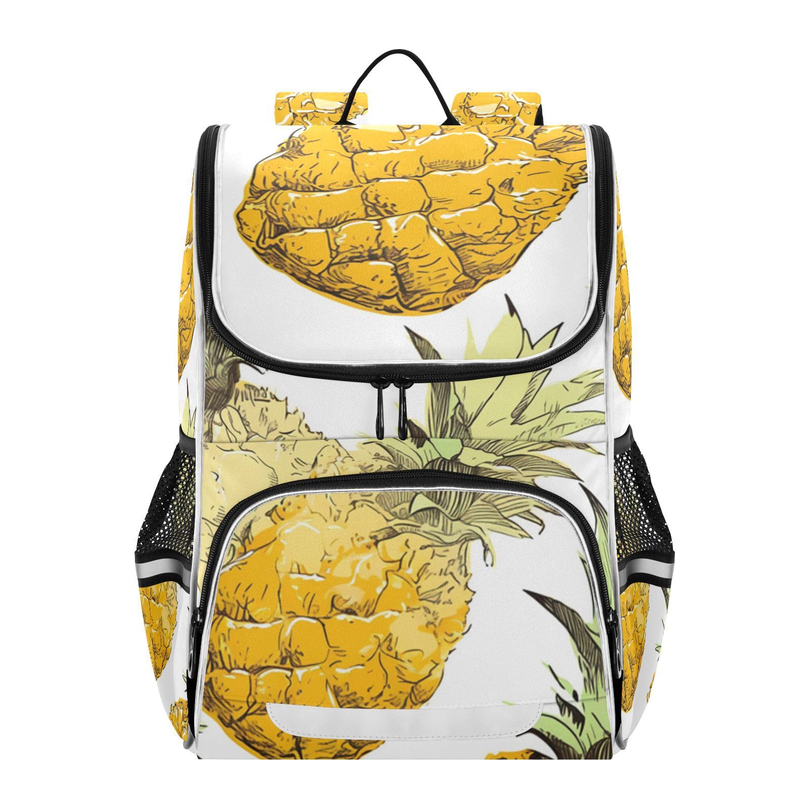 Mochila infantil de piñas con bandas reflectantes para colegio y viaje 8