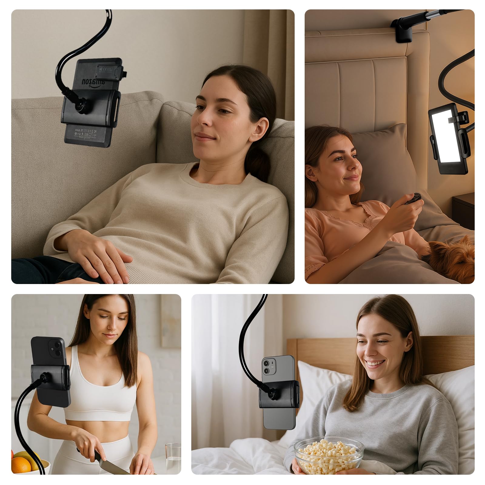 USOR Supporto per tablet a collo d'oca con telecomando per Kindle, supporto regolabile per leggere Kindle a letto, regali per gli appassionati di lettura