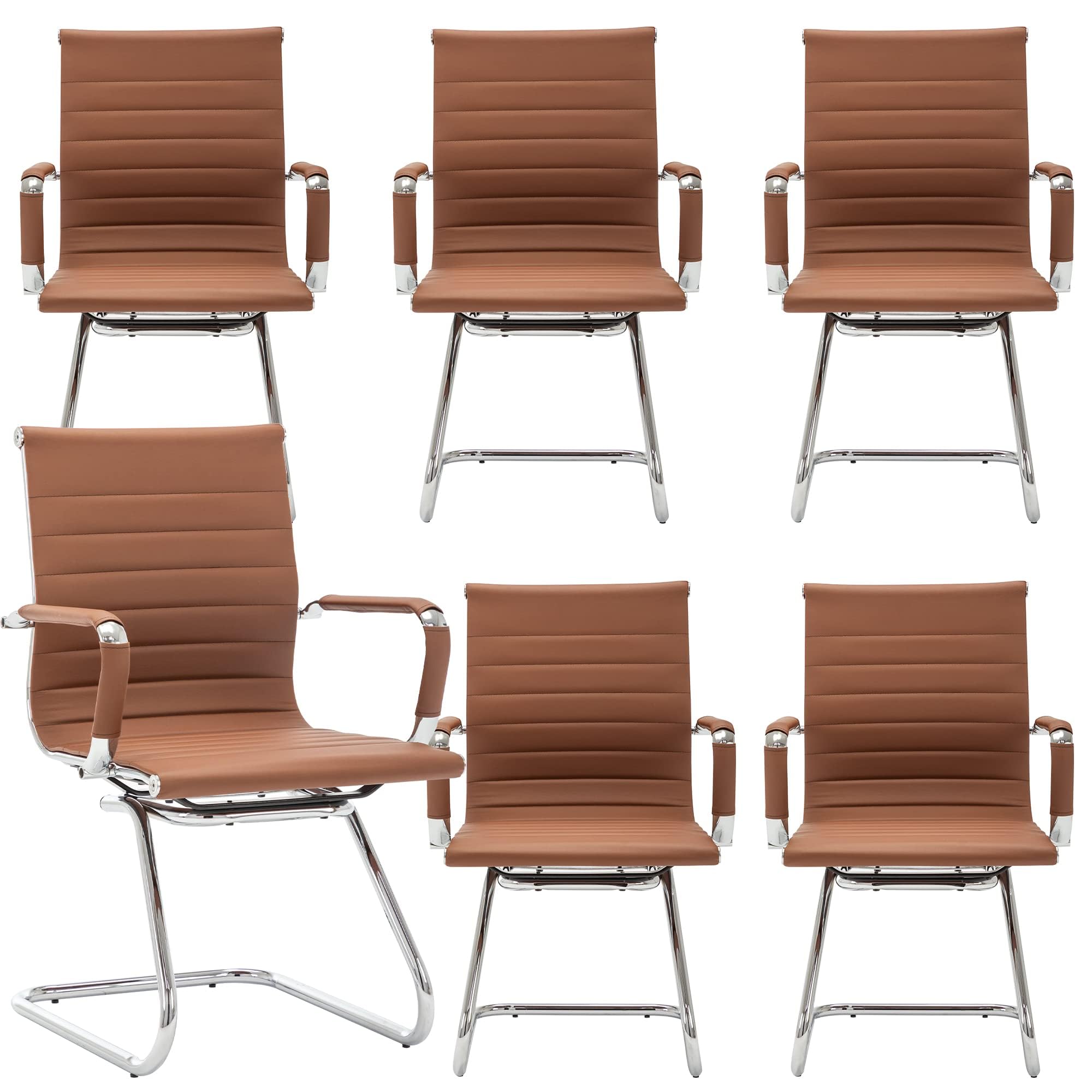 DM Furniture Leather Conference Chairs Set of 6