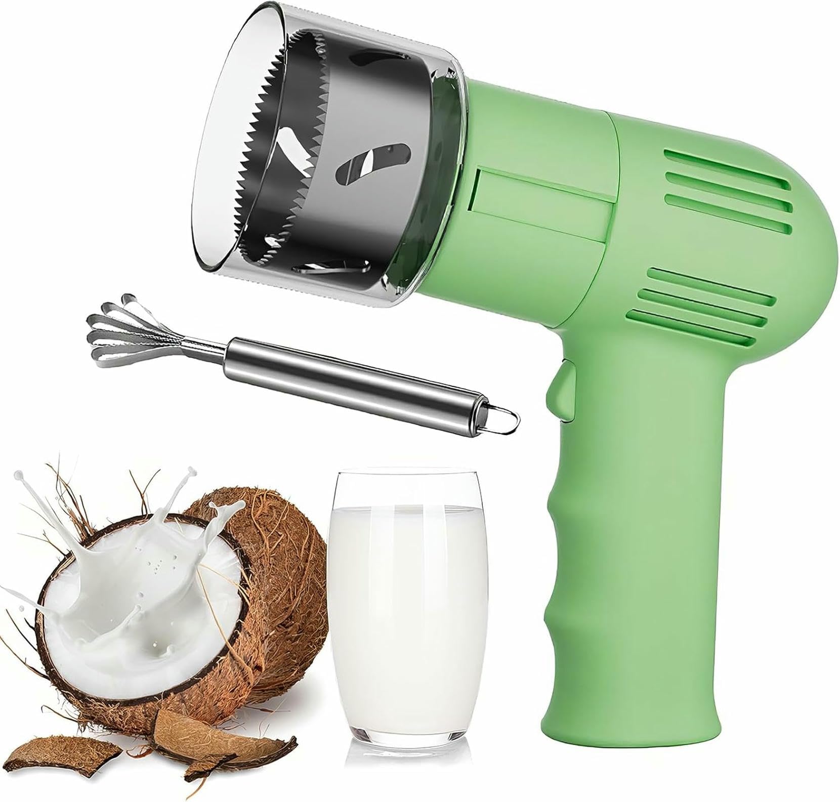 Ouvre-noix de coco électrique portable automatique avec extracteur de pulpe