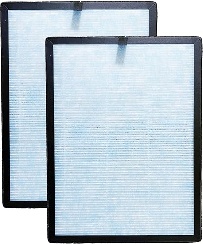 Nispira Filtro de carbón activado HEPA 3 en 1 azul para purificador de aire AP1002 Compatible con Airtok Elimina olores humo 2 paquetes