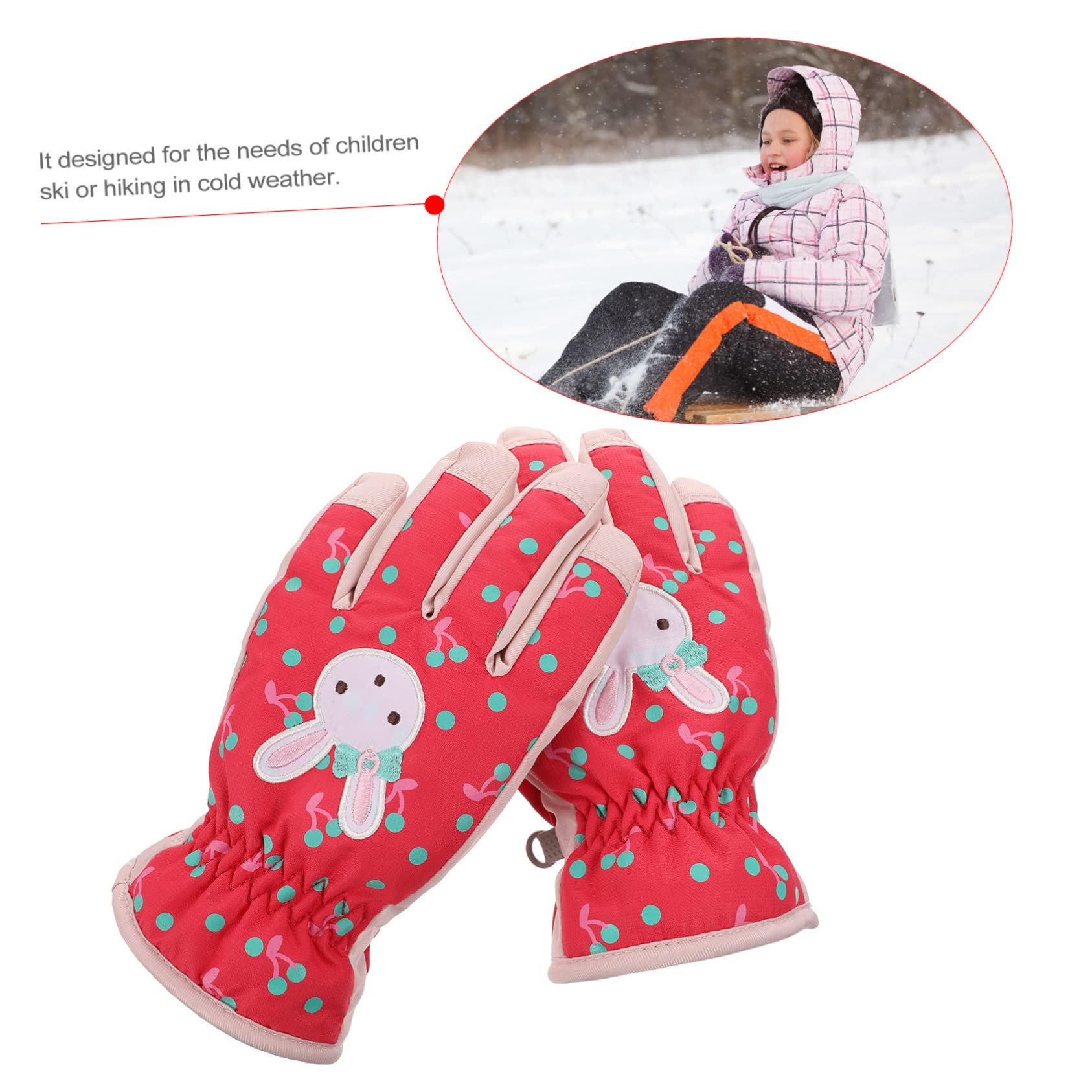 Sosoport 3 Pares De Guantes De Esquí Guantes De Invierno para Niños 6-8 De Sin Dedos De Nieve Manoplas Impermeables Manoplas De Nieve De