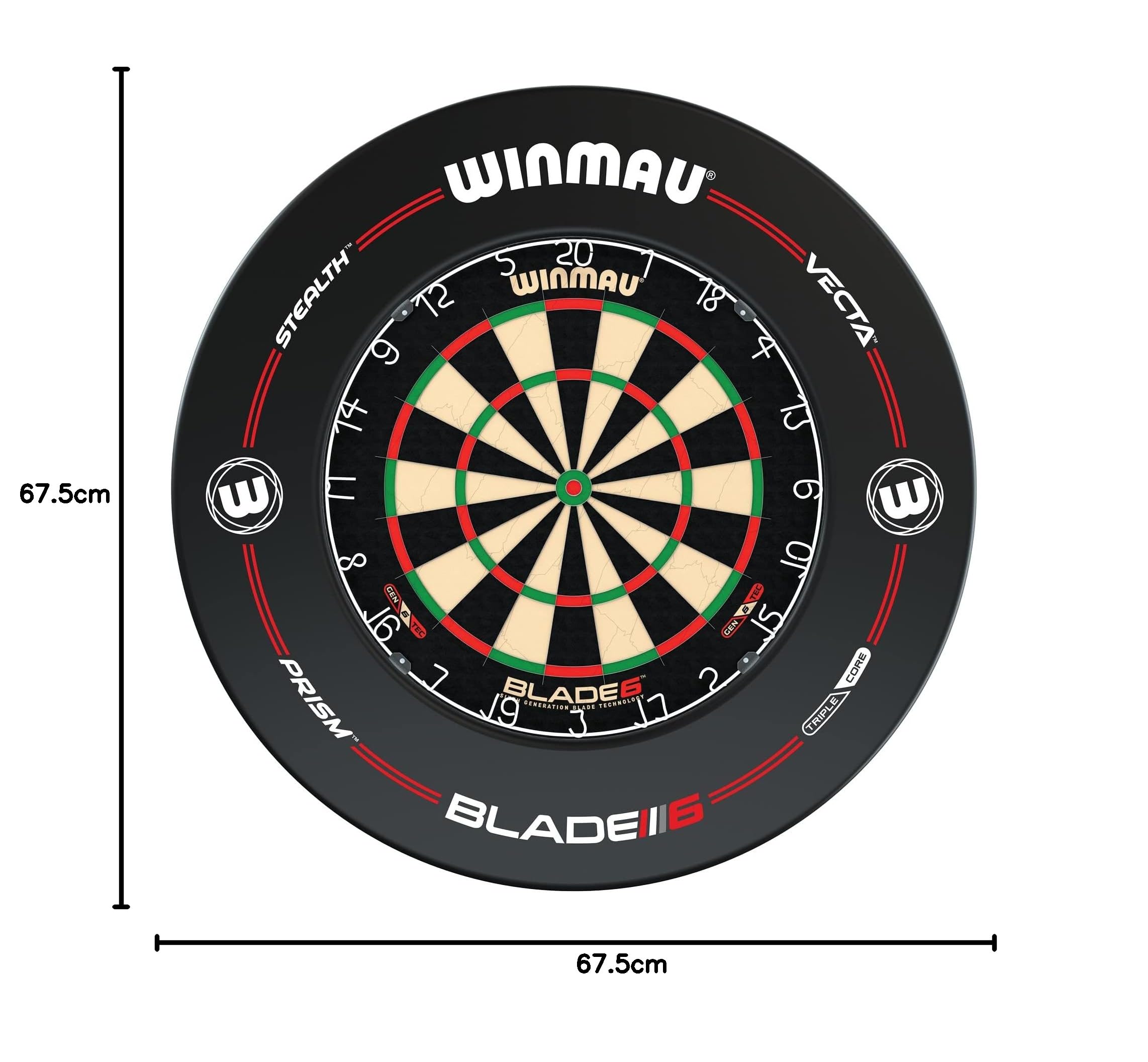 Winmau Blade 6 profesjonalna tarcza do rzutek z surround i 2 zestawami freccette