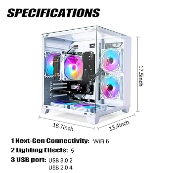 Amazon.com: LXZ Desktop Computer, R5 5600G, 4.4GHz, 16GB