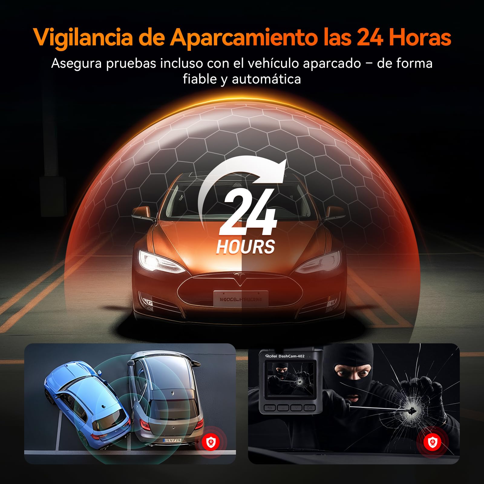 Dashcam, Rollei Dash CAM 402 Cámara de Coche con G-Sensor Grabación en Bucle Camara Coche Grabadora con Monitor de Aparcamiento 1080P HD Resolución 130° Gran Angular Dashcam-Dash-CAM-Camera-Coches | Cámara de coche 402 Mini 2.0 pulgadas HD pantalla bucle