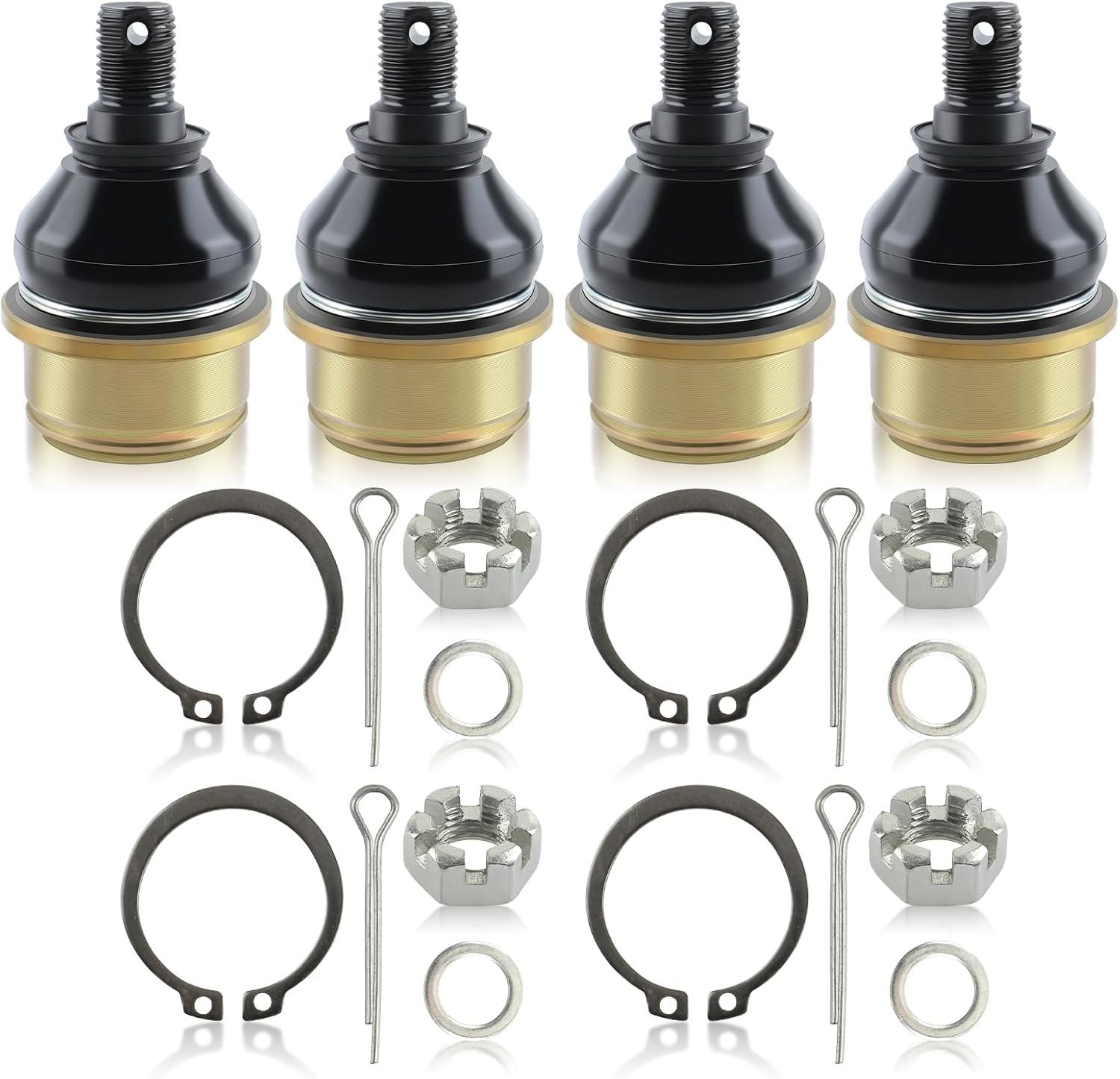 MOTOALL upper/lower Ball Joint kit Fit for Honda TRX 420/450 / 500/650 / 680 Foreman Rubicon Rincon 1998 1999 2000-2017 51375-HP5-601 Pack of 4