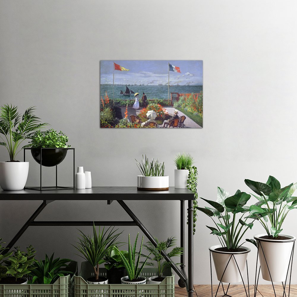 Amazon.co.jp: iCanvasART 1ピースThe Terrace at sainte-adresse