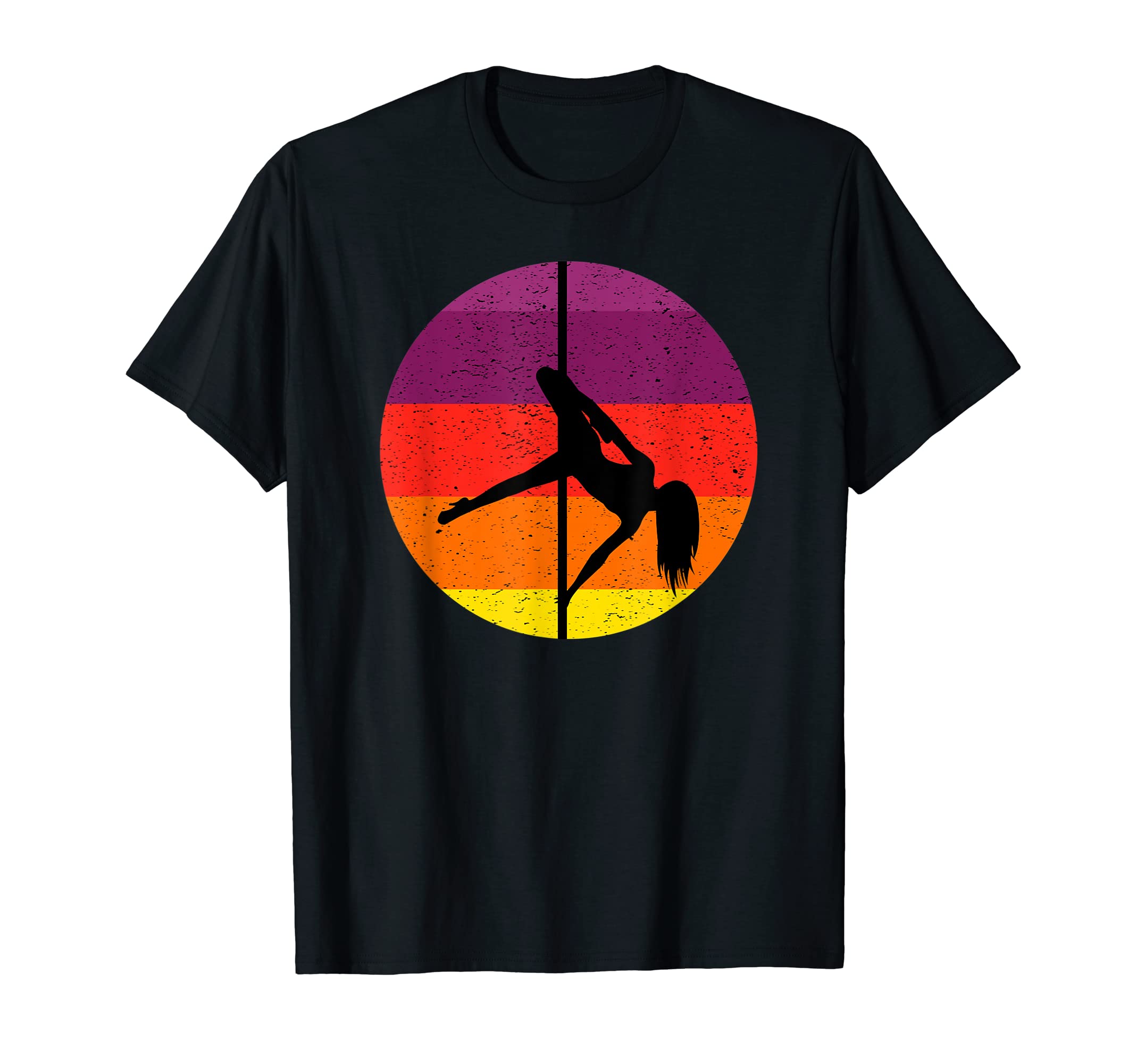 Retro Style Vintage Sunset Stripper Pole Dancer T-Shirt