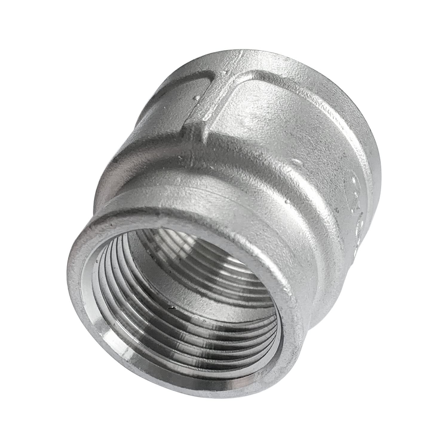1-1/4" x 1" Female Reducer Reducing Coupling,Stainless Steel 304 NPT Female Threaded Cast Pipe Fitting,Nipple