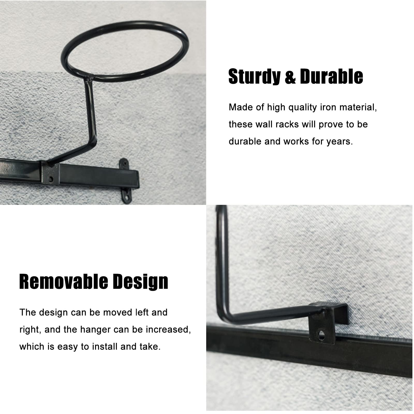 Soportes para Sombreros De Montaje En Pared para Gorras De Beisbol, Conjunto De 3 Modernos Soporte Organizador De Almacenamiento De Pelucas, para Armario/Dormitorio/Entrada