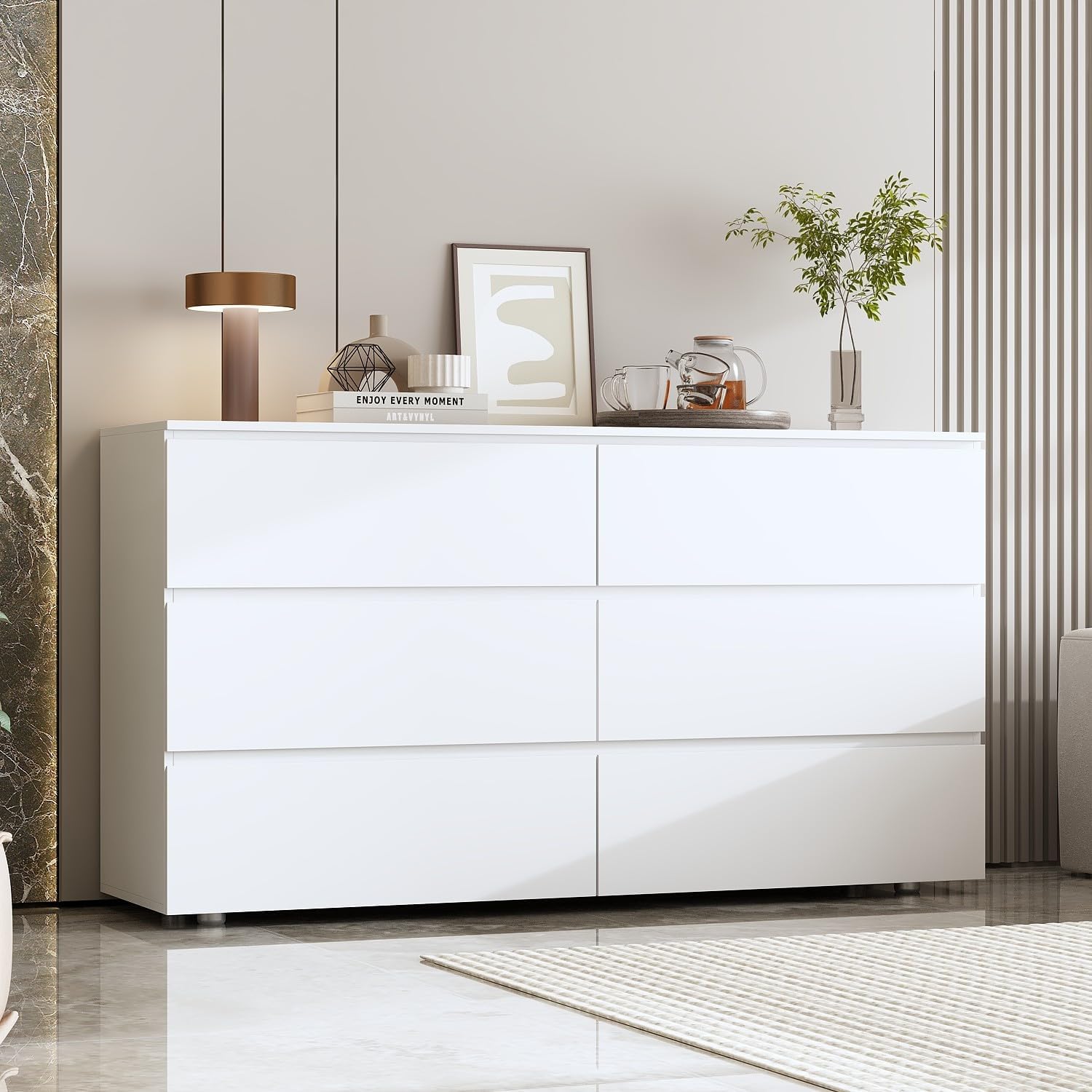 White Nursery Dresser with Soft Close Drawers