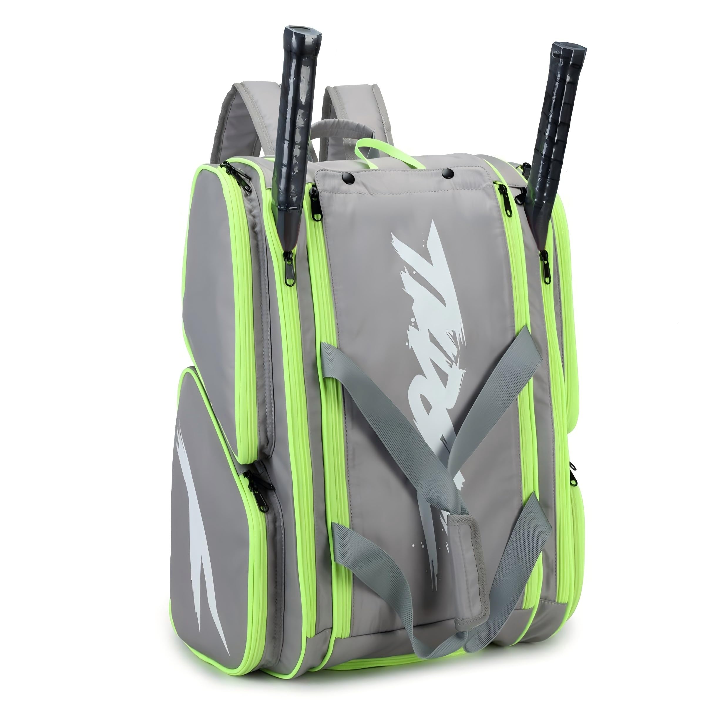 TILDOSAC Versatile Pickleball Backpack For Sport, Large Paddles Duffle Bag With Shoes Compartment For Travel (Grey)