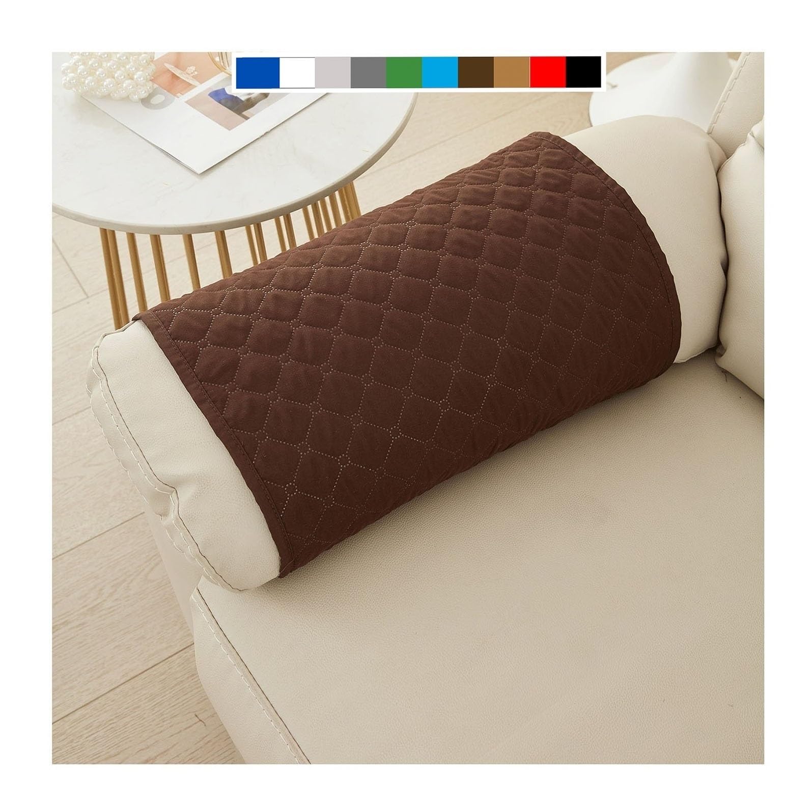 Iliemao Dark Curry Sofa Armrest Cover Headrest Cover Recliner Chair Arm Cover Sofa Headrest Slipcovers Nonslip Waterproof Armchair Cover For Recliner Leather Sofa Couch Protector Modern ( Color : Size : No