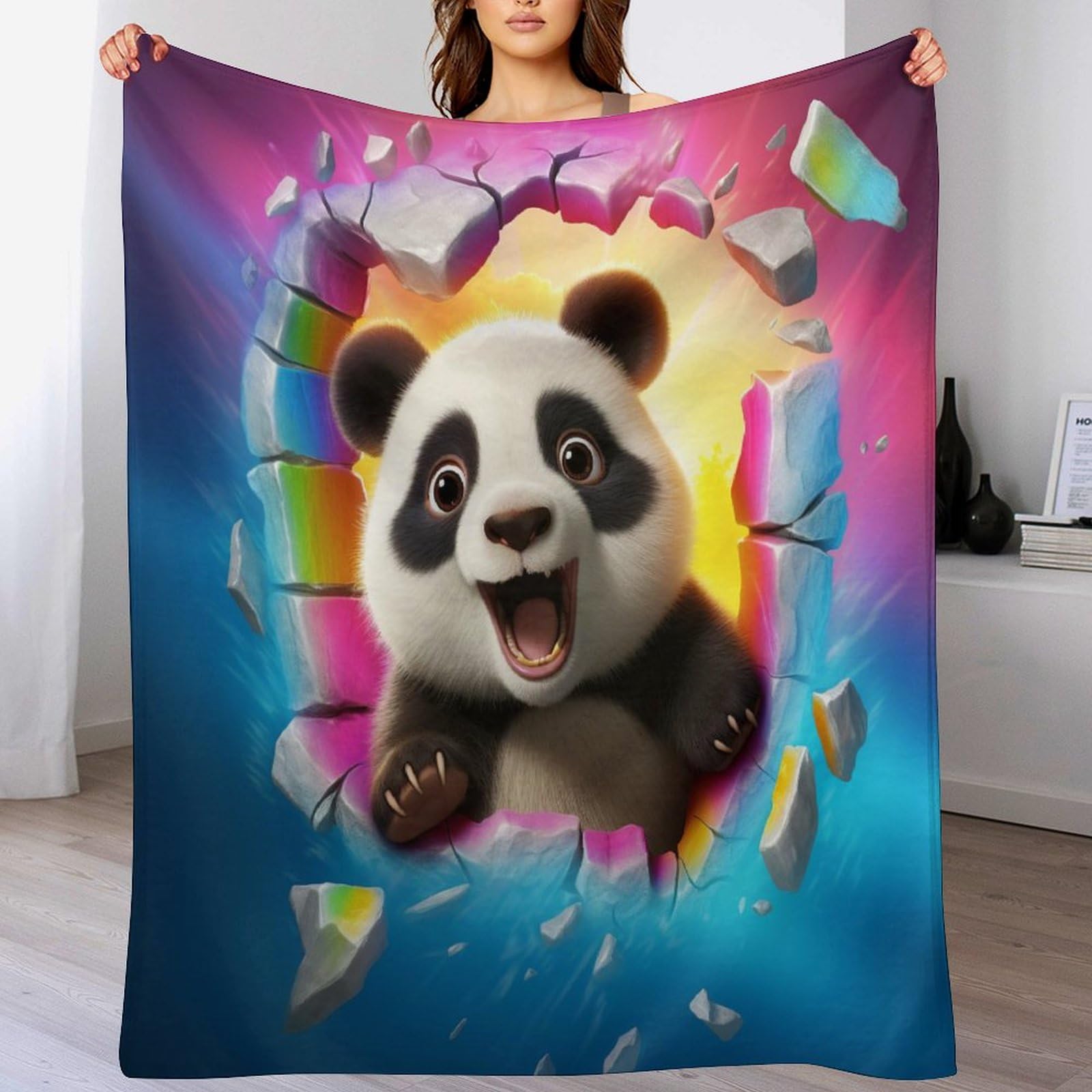 Couverture polaire animal panda, le cadeau idéal et doux pour réchauffer vos proches