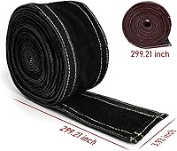 Vista 2 de YESWELDER Cubierta de cable de soldadura TIG resistente a la llama de cuero negro de 7,6 metros (25 pies de longitud)
