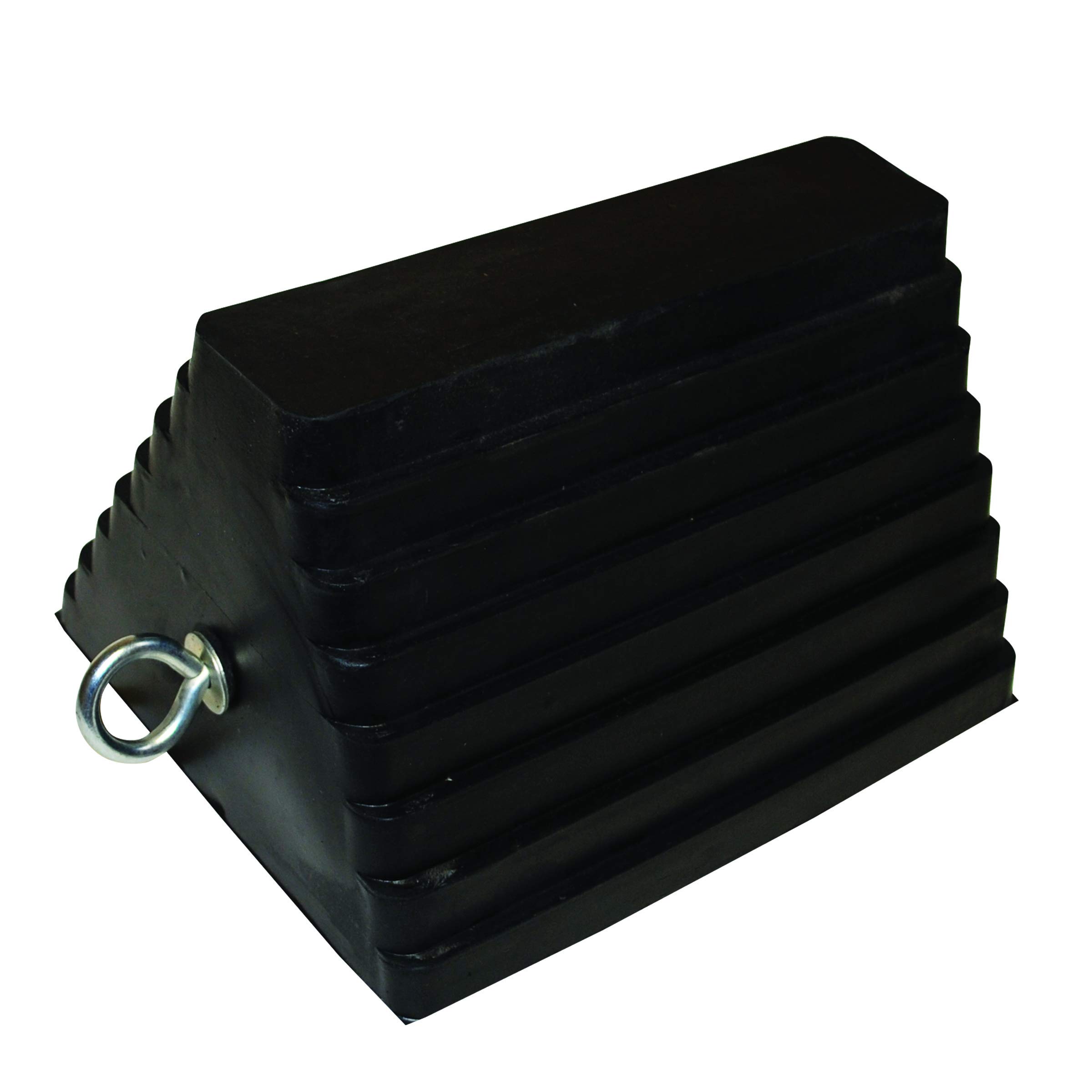 Rubber Wheel Chock with Eyebolts - 2 Pack