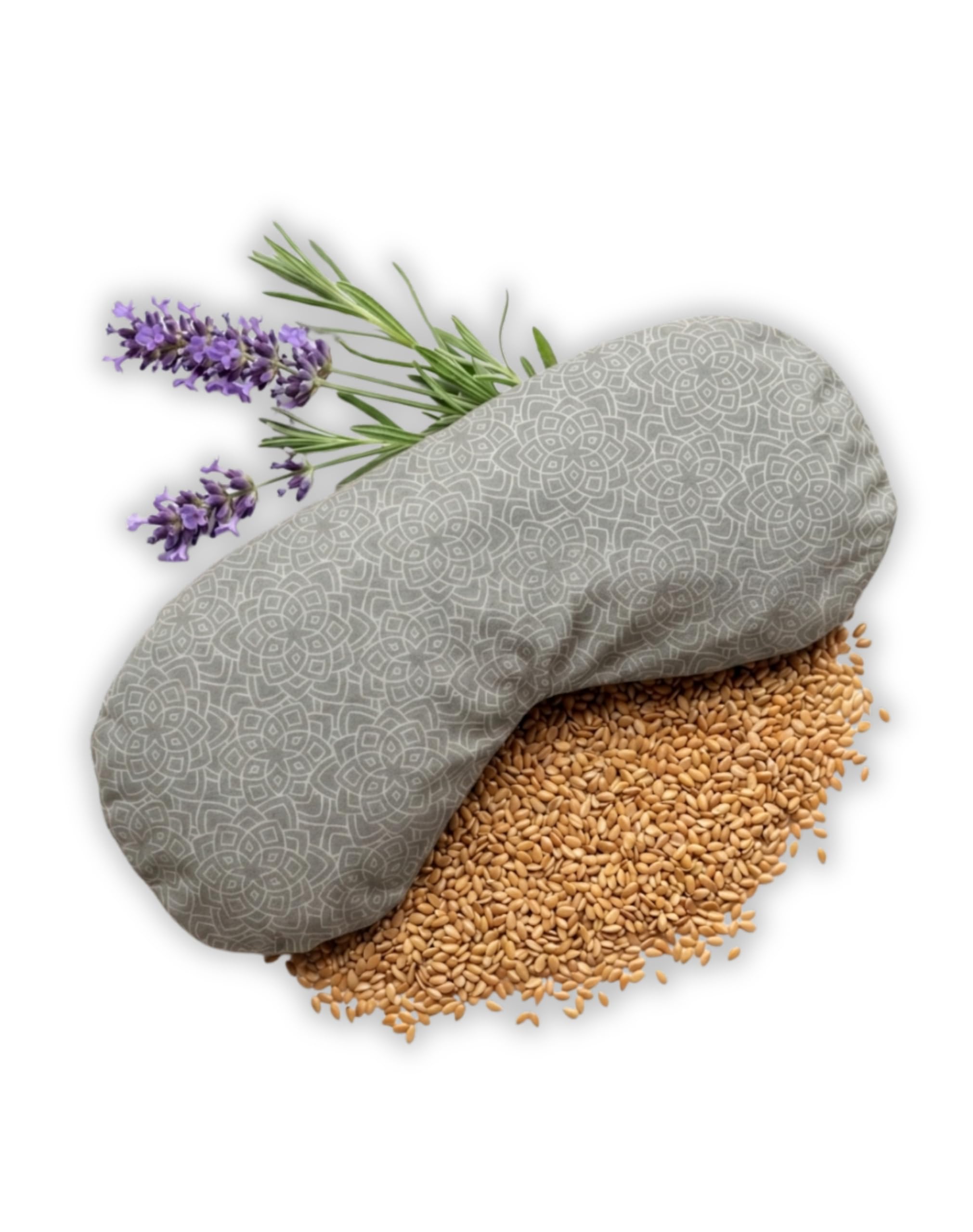Yosana Coussin pour Les Yeux avec garnissage en graines de Lin et Lavande - Masque pour Les Yeux pour la détente Pendant Le Yoga et méditation - Coussin aromatique