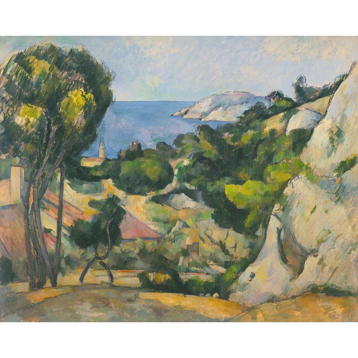 Toile L'Estaque 1879 impression giclée de musée 83x101 cm - 2