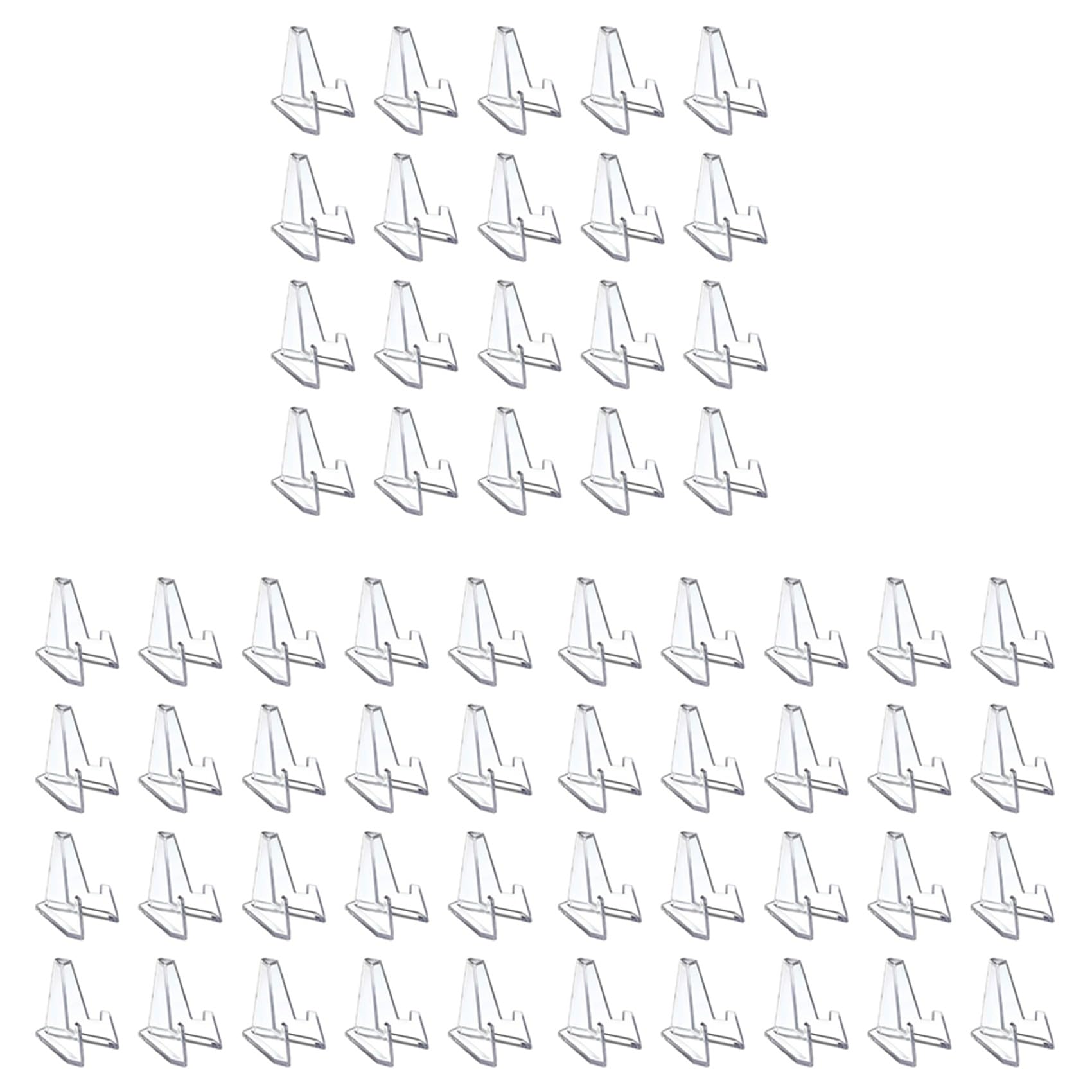 Vjsujehgy 60Pcs Clear Acrylic Coin Display Stand Holders Small Easel Rack Card Commemorative Capsule Holder Support