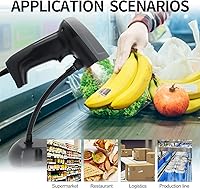 Vista 5 de 2D Barcode Scanner with Stand USB Wired 1MP Lens 1280 * 720 Resolution CMOS Imager Automatic Scanning QR Code Reader Handhold Scanner with USB Cable