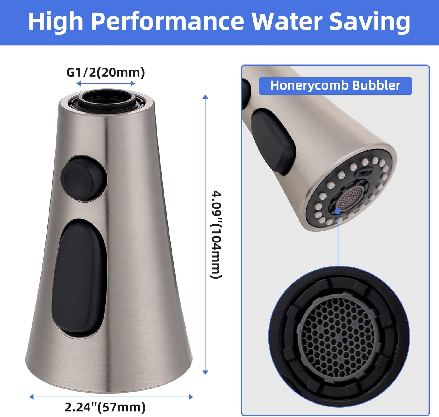 Buy iFealClear Kitchen Faucet Head Replacement, 3 Modes Pull Down