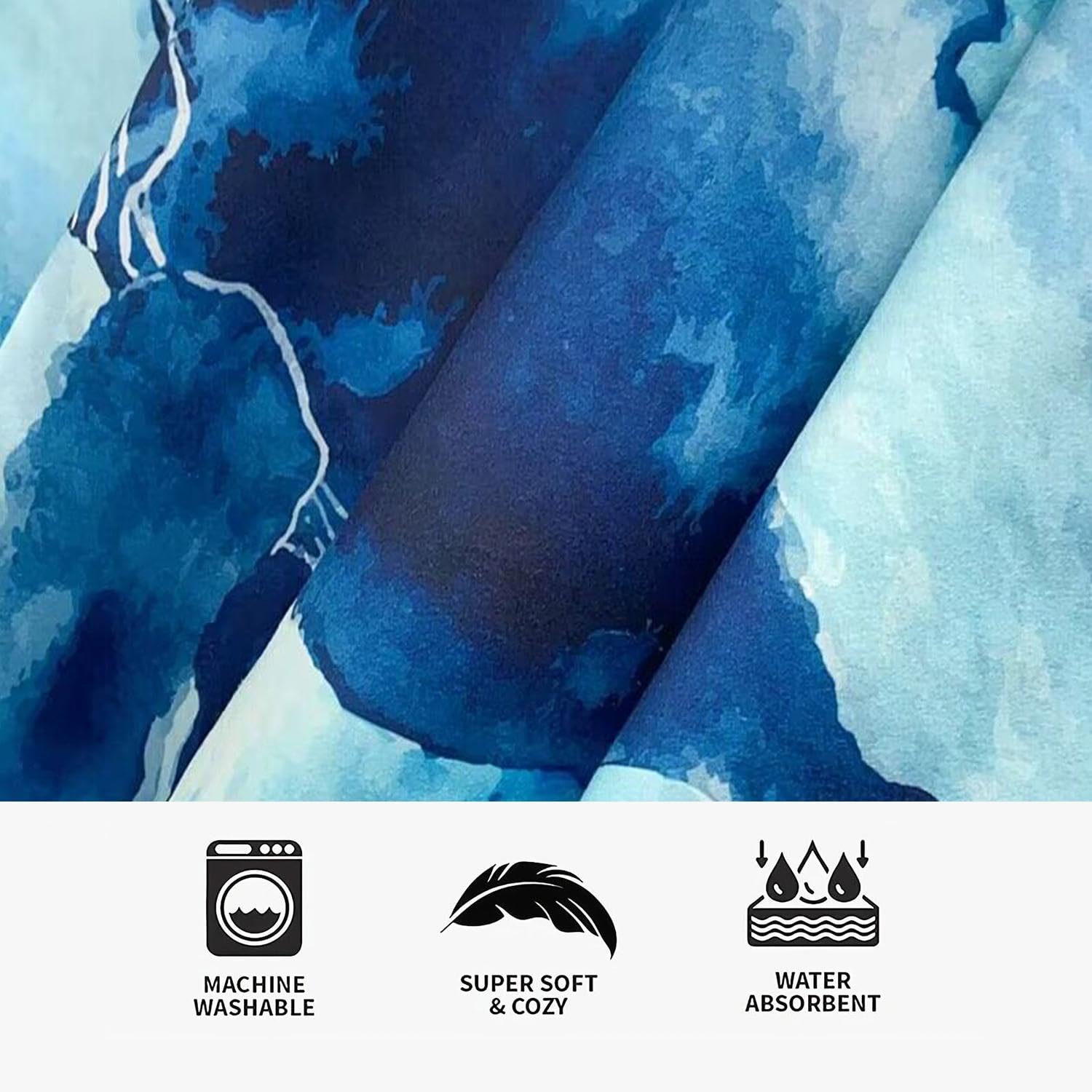 Poncho Surf ad Asciugatura Rapida, Asciugamano da Spiaggia, Poncho Surf Microfibra Cappuccio per Adulti Asciugamano per Cambio Asciugamano per Accappatoio Coperta Poncho,Blue-110 * 80CM