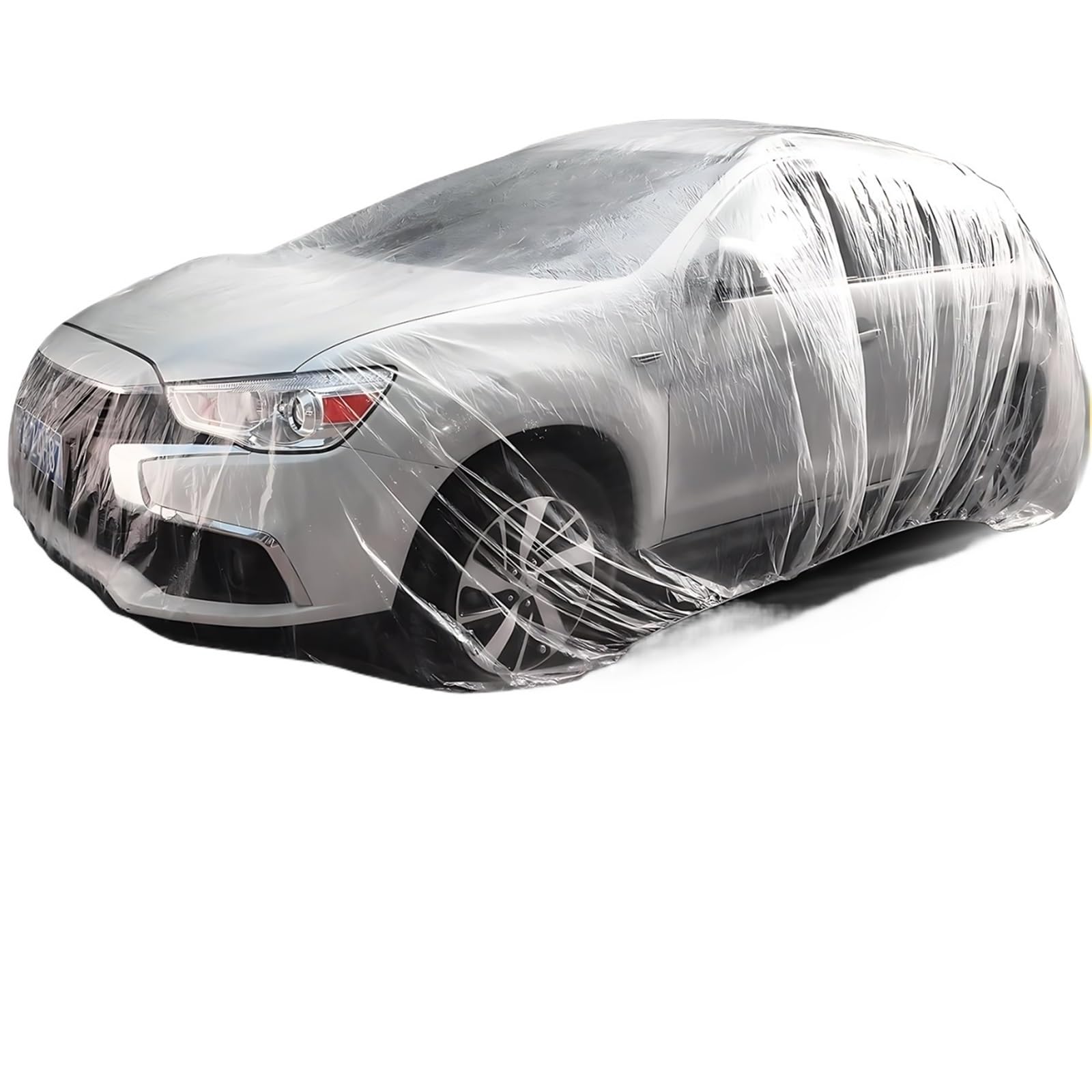 Couverture de Protection Voiture Lot de 1 à 10 Housses Protection jetables pour Voiture, Transparentes, en Film PE, pour la Pluie Housses d'automobile(Transparent-L,10PCS)