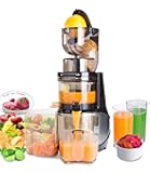 Masticating Juicer,Whole Slow Juicer Extractor by Vitalisci,Cold Press Juicer Machine,Anti-Oxidation for Fruit and Vegetable,Easy to Clean and BPA Free,(300W AC Motor/3.15