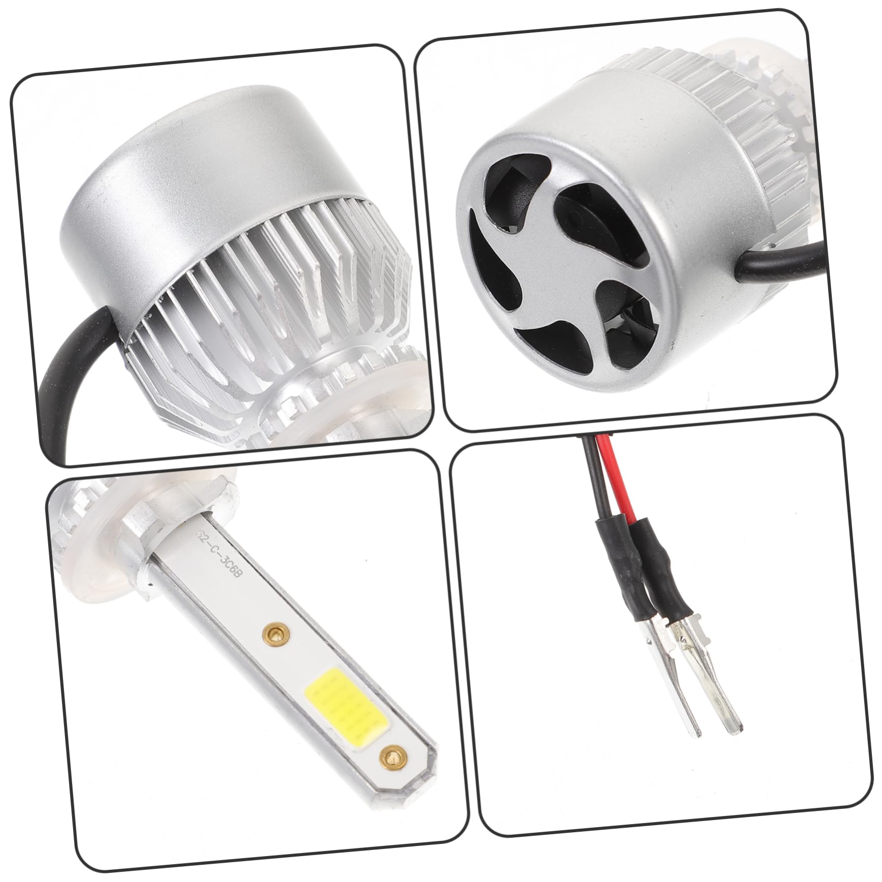 SOLUSTRE 6piezas Bombillas Led De Faro Delantero Impermeables Alta Potencia Luz Alta y Para Vehículos