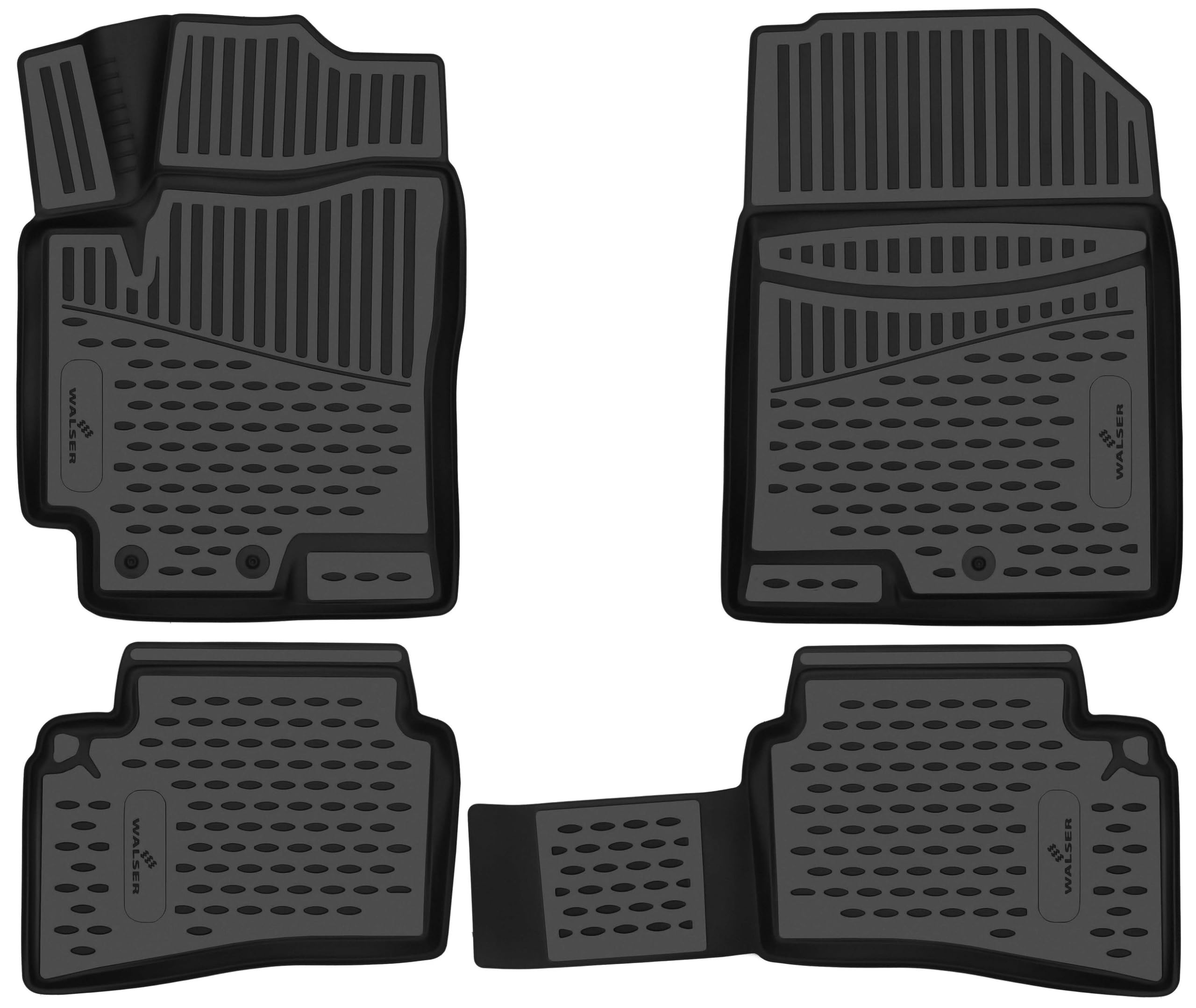 WALSER Tappetini in gomma per auto XTR su misura compatibile con Kia Stonic (YB) 07/2017-Oggi