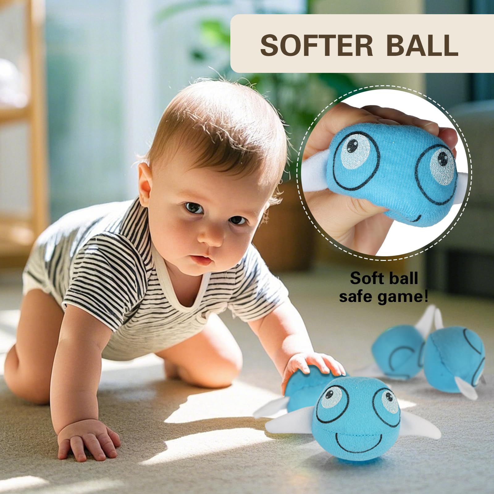 CT SPORTS Waterproof Toss and Catch Ball Set for Kids Ages 3-8 – Soft & Safe Paddle Game with Cute Crab Design – Ideal for Beach, Pool, and Backyard Summer Fun