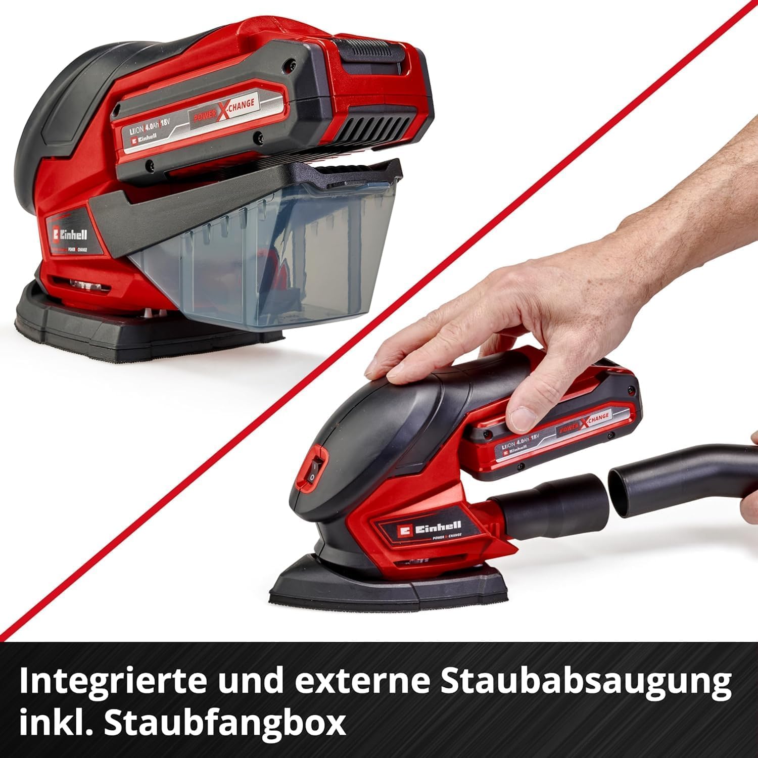 Einhell TE-OS 18/150 Li-Solo Akku-Multischleifer 18V Li-Ion 24000 min-1 1.6mm Schwingkreis