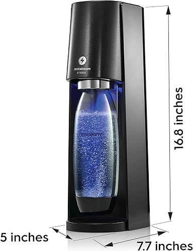 Miniatura 9 de SodaStream E-TERRA - Máquina de agua con gas (negro) con CO2 y botella de carbonatación