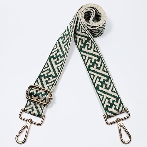 Miniatura 62 de Kolti Correa de repuesto para bolso, bolso cruzado a rayas anchas ajustables Hebilla de oro-04