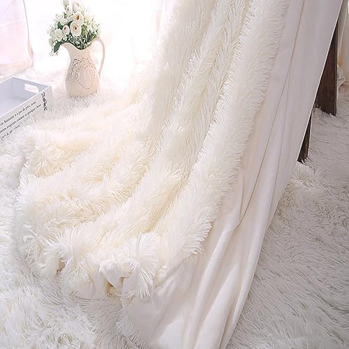 Miniatura 9 de MYRU - Manta de felpa súper suave para sofá, manta cálida peluda, manta de sofá cálida para invierno